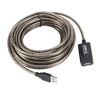 N+B Câble d'extension USB2.0 5M/10M/15M/20M, transfert de données élevé, avec amplificateur de signal, sans concentrateur USB, pour clavier USB, souris, clé USB, disque dur, imprimante, noir (10M)