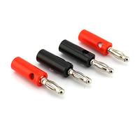 N+B Lot de 10 fiches bananes 4 mm, adaptateur de prise de connecteur banane mâle et femelle pour câblage électronique, noir et rouge