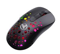 N+B Souris de Jeu T100 RGB Définition Macro Souris Double Mode Filaire et sans Fil, 6 Touches Programmables, DPI Réglable à 6 Niveaux, Max 10000 DPI