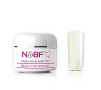 N&BF Gel french UV blanc soft/de couleur blanche, gel pour ongles, gel de couleur pour ongles en gel, faux ongles, manucure, Nails, moyen visqueux 15ml