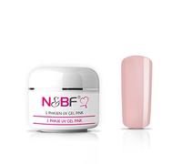 N&BF Gel UV Monophase - 3 en 1 - Base Construction Finition - Manucure/Gel Ongles - Sans Acide - Nail Art - Faux Ongles Viscosité Epaisse (5ml, Pink)