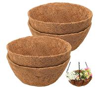 N\C 4 pièces 14 Pouces Doublure Ronde en Fibre de Noix de Coco 35cm Doublures de jardinière en Plein air Remplacement du Panier Remplacement de la Doublure pour Les Fleurs de Jardin Panier Légumes