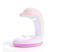 N+C Lumière Projecteur Arc-en-ciel, Lampe Arc-en-ciel Rechargeable pour Enfants Avec Projecteur Nuit Dauphin Pour La Décoration La Pièce (Rose)