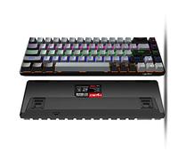 N+C Mécanique Claviers Gaming 68 Touches(Arbre Bleu/Rouge), Coloré RVB Rétro-éclairage Claviers Filaire, Non-Conflict Keys Clavier pour PC (Noir Arbre Bleu)