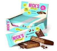 N!CK'S Barre protéinée Sans Sucres Ajoutés, Gaufrettes proteinées, Biscuits Sans Sucres Ajoutés Lowcarb, Sans Gluten | 25% de protéines | 203 calories | hocolat, 40 g X 9