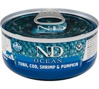 N&D CAT OCEAN Adult Tuna & Cod & Shrimp & Pumpkin 70g