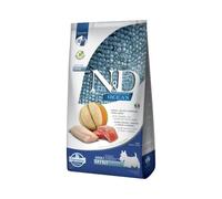 Farmina Croquettes N&D Ocean Dog Saumon, Cabillaud et Melon Cantaloup Adulte Mini 7 kg