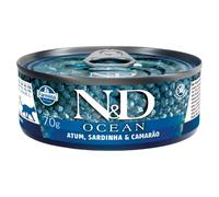 N&D Ocean Thon, Sardine & Crevette Adulte Humide 70 GR