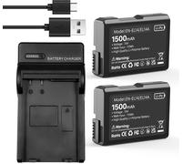 N-EL14 EN-EL14A 1500mAh Battery Pack for Nikon Coolpix P7000, P7100, P7700, P7800, P8000 DSLR D3100, D3200, D3300, D3400, D5100, D5200, D5300, D5300, D5300, D5200, D5300, D5300, D5205500. D5600,