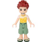 [N] Friends Daniel, White Flower T-Shirt, Sand Green Trousers Cropped