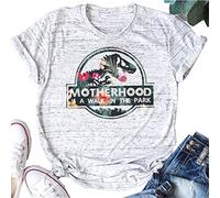 N/G T-shirt à manches courtes et col rond pour femme Motherhood is A Walk in The Park - - Medium