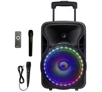 N-GEAR Enceinte trolley portable Bluetooth 300W - Système karaoké blanc