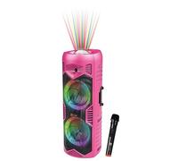 N-Gear LGP-5150 Pink Enceinte Bluetooth Portable de fête, Batterie et Micro intégrés, Design sans Fil coloré, Son Puissant pour soirées, réunions et événements extérieurs