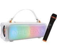 N-Gear LGP Blazooka 703 Enceinte Bluetooth Portable Karaoke Micro Blanc