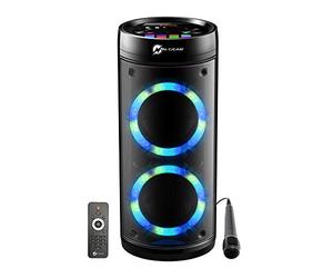 N-GEAR LPG26R Let's Go Party Enceinte Bluetooth avec microphone karaoké, LED disco, fonction Power Bank, Puissance 600 W (40 W RMS) LGP26R
