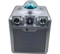 N-GEAR N-Gear Party System Disco Star 710 Haut-parleur Bluetooth avec karaoké et lumière laser Haut-parleur Bluetooth argenté