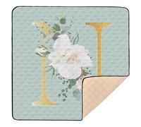 N Grand tapis de gym antidérapant pour bébé pour intérieur et extérieur, tapis de divertissement portable pour bébés, nourrissons et tout-petits, 127 x 127 cm