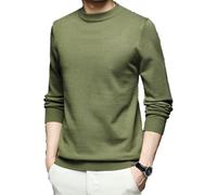 N/H Demi col élevé Hommes Pull 5 Tailles 5 Couleurs Couleur Unie Manches Longues Lâche Pull Hommes Casual Pull Hommes Vêtements Hommes - Vert - Small
