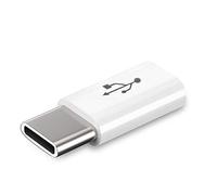 N-K Adaptateur de transfert de données en plastique de type C USB vers micro USB - Adaptateur chargeur pour Android - 1 pièce - Blanc créatif et utile
