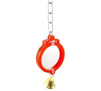 N-K Couleur aléatoire pour animal de compagnie - Jouet - Miroir rond en forme de cœur - Cage à oiseaux - Accessoire de couleur aléatoire - Ronde et durable