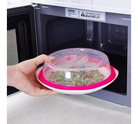 N-K Couvercle pour micro-ondes, couvercle anti-éclaboussures, couvercle pour micro-ondes pour aliments, couvercle de bol chauffant pour micro-ondes, rose économique et durable