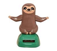 N-K PULABO - Joli paresseux de dessin animé - Balançoire solaire pour tableau de bord de voiture - Décoration d'intérieur - Cadeau fantaisie - Jouet de bureau - Café durable et pratique