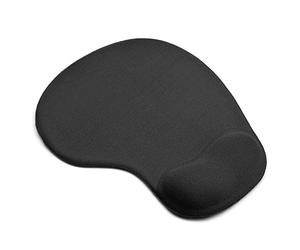 N-K Tapis de souris avec repose-poignet en mousse - Base antidérapante - Design ergonomique - Noir - Durable et pratique
