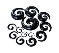 N-K Tunnel d'oreille en acrylique en forme de spirale en forme d'escargot - Écarteur d'oreille - Boho - Fashion Jewelry