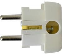 N & L 17204 Fiche plate à contact de protection plastique 230 V blanc