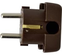 N & L 17220 Fiche plate à contact de protection plastique 230 V marron