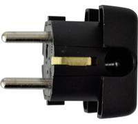 N & L 17839 Fiche plate à contact de protection plastique 230 V noir