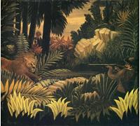 N.LANSHAN 11CT Diy Kit Point De Croix Célèbre Tableau À L'Huile，Le Chasseur De Lions Kit De Broderie Au Point De Croix Compté, Ensemble De Broderie Sur Tissu Pour La Décoration De La Maison 60x80cm