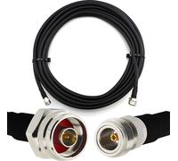 N mâle (Hex) à N femelle 2m de câble coaxial IP67 étanche - tout cuivre HF400 Coax flexible d'extension 50 Ohm (LMR400 UF UltraFlex équivalent) - pour WiFi LTE GSM 4G 5G Antenne de routeur mobile