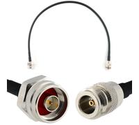 N mâle Hex vers N femelle 50cm Cable Coaxial - câble d'extension HF240 (LMR 240 équivalent) rallonge etanche - pour Routeur WIFI Radio Antenne LTE Amplificateur GSM 4G 5G 6G LTE Hotspot