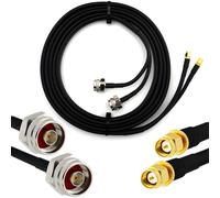 N mâle Hex vers SMA mâle 15m Câble Coaxial Double - cable d'extension jumelé HF240 (LMR 240 équivalent) rallonge etanche - pour Routeur WIFI Radio Antenne LTE Amplificateur GSM 4G 5G 6G LTE Hotspot
