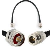 N mâle tête hexagonale vers N femelle 30cm - HF-240 (équivalent LMR 240) extension câble d'antenne - pour WiFi RF antenne GSM LTE 4G 5G 6G routeur amplificateur de signal Lora Ham CB radio