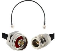 N mâle tête hexagonale vers N femelle 50cm - HF-240 (équivalent LMR 240) extension câble d'antenne - pour WiFi RF antenne GSM LTE 4G 5G 6G routeur amplificateur de signal Lora Ham CB radio