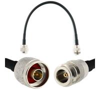 N mâle vers N femelle 30cm Cable Coaxial - câble d'extension HF240 (LMR 240 équivalent) rallonge etanche - pour Routeur WIFI Radio Antenne LTE Amplificateur GSM 4G 5G 6G LTE Hotspot