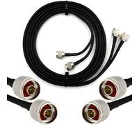 N mâle vers N mâle 10m Câble Coaxial Double - cable d'extension jumelé HF240 (LMR 240 équivalent) rallonge etanche dual - pour Routeur WIFI Radio Antenne LTE Amplificateur GSM 4G 5G 6G LTE Hotspot