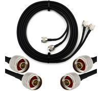 N mâle vers N mâle 2m Câble Coaxial Double - cable d'extension jumelé HF240 (LMR 240 équivalent) rallonge etanche dual - pour Routeur WIFI Radio Antenne LTE Amplificateur GSM 4G 5G 6G LTE Hotspot