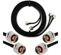 N mâle vers N mâle Hex 12m Câble Coaxial Double - cable d'extension jumelé HF240 (LMR 240 équivalent) rallonge etanche - pour Routeur WIFI Radio Antenne LTE Amplificateur GSM 4G 5G 6G LTE Hotspot