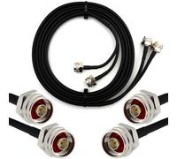 N mâle vers N mâle Hex 15m Câble Coaxial Double - cable d'extension jumelé HF240 (LMR 240 équivalent) rallonge etanche - pour Routeur WIFI Radio Antenne LTE Amplificateur GSM 4G 5G 6G LTE Hotspot