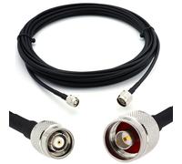 N mâle vers RP-TNC mâle 15m Cable Coaxial - câble d'extension HF240 (LMR 240 équivalent) rallonge etanche - pour Routeur WIFI Radio Antenne LTE Amplificateur GSM 4G 5G 6G LTE Hotspot