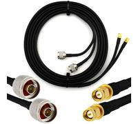 N mâle vers SMA mâle 10m Câble Coaxial Double - cable d'extension jumelé HF240 (LMR 240 équivalent) rallonge etanche dual - pour Routeur WIFI Radio Antenne LTE Amplificateur GSM 4G 5G 6G LTE Hotspot
