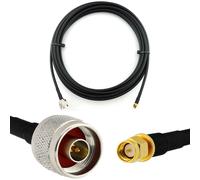 N mâle vers SMA mâle 12m Cable Coaxial - câble d'extension HF240 (LMR 240 équivalent) rallonge etanche - pour Routeur WIFI Radio Antenne LTE Amplificateur GSM 4G 5G 6G LTE Hotspot