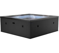 NETSPA Spa - Celestia - Semi-Rigide, carré, 6 Places - SP-CLS6-CB - Construction Portable en Mousse, Chauffage intégré et Couverture économe en énergie - Volume 1100 l - Ø 180 x H 70.