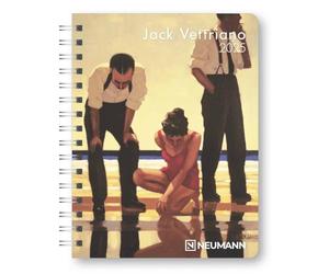 N NEUMANNVERLAGE - Jack Vettriano 2025 Diary, 16,5 x 21,6 cm, agenda de poche avec douze pages d'images et pages de notes, planificateur amovible, calendrier annuel et international : diary