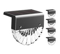 N NORA TWIPS Lampe Solaire Extérieur Jardin,led Éclairage mural d'extérieur,4pack Blanc chaud + couleur RVB, lumières de clôture solaire pour Mur, Clôture, Terrasse, Jardin, Marche, Escalier
