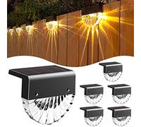 N NORA TWIPS Lampe Solaire Extérieur Jardin,led Éclairage mural d'extérieur,6pack Blanc chaud + couleur RVB, lumières de clôture solaire pour Mur, Clôture, Terrasse, Jardin, Marche, Escalier (6) (6)
