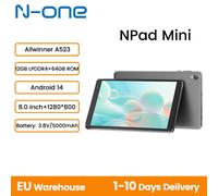 N-one NPad Mini Android 14 tablette 8 "1280*800 IPS écran Allwinner A523 12 go LPDDR4 64 go ROM octa-core 5000mAh tablette Tablet